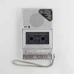 Vintage GE 3-5360A Silver Cassette Player/Recorder