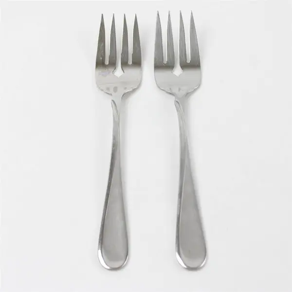 Set of 2 Oneida Satin Flight Medium Solid Cold Meat Serving Forks
