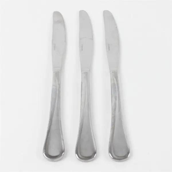 Set of 3 Oneida Satin Flight Stainless Modern Solid Knives 