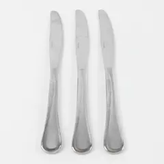 Set of 3 Oneida Satin Flight Stainless Modern Solid Knives 