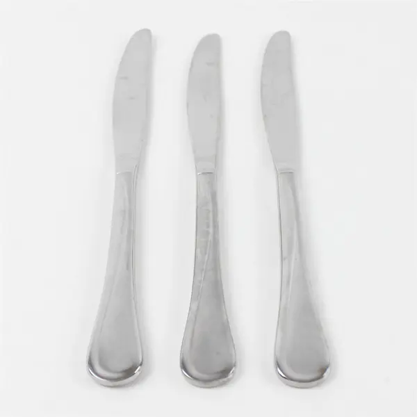 Set of 3 Oneida Satin Flight Stainless Modern Solid Knives 