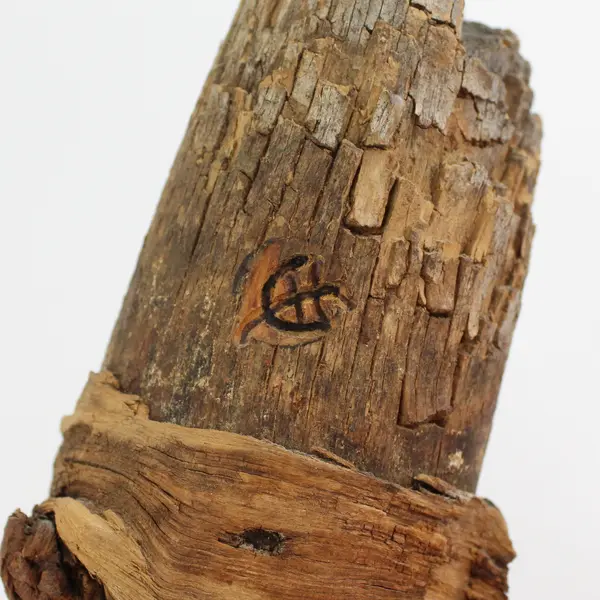 Hand Carved Wood Spirit Sculpture Sculpture Sleeping Man's Face 16"