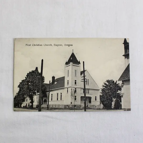 First Christian Church Eugene Oregon Litho Postcard Sprouse 1910s
