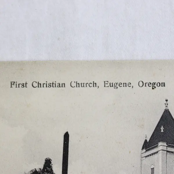 First Christian Church Eugene Oregon Litho Postcard Sprouse 1910s