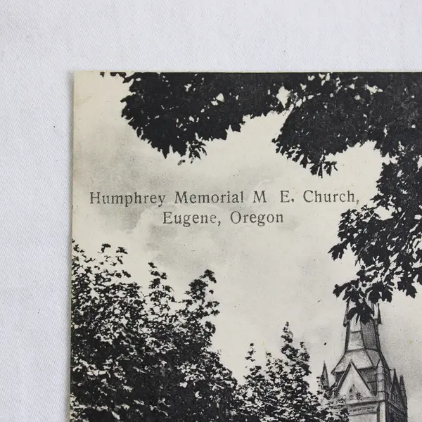 Humphrey Memorial M.E. Church Eugene Oregon Litho Postcard Sprouse 1910s