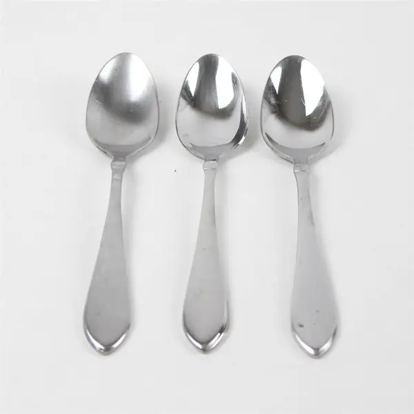 Set of 3 Oneida Vertex Stainless Place/Oval Soup Spoons