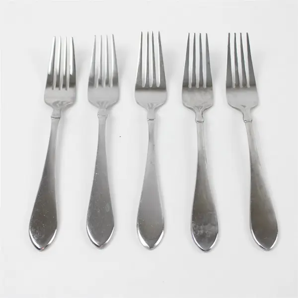 Set of 5 Oneida Vertex Stainless Salad Forks