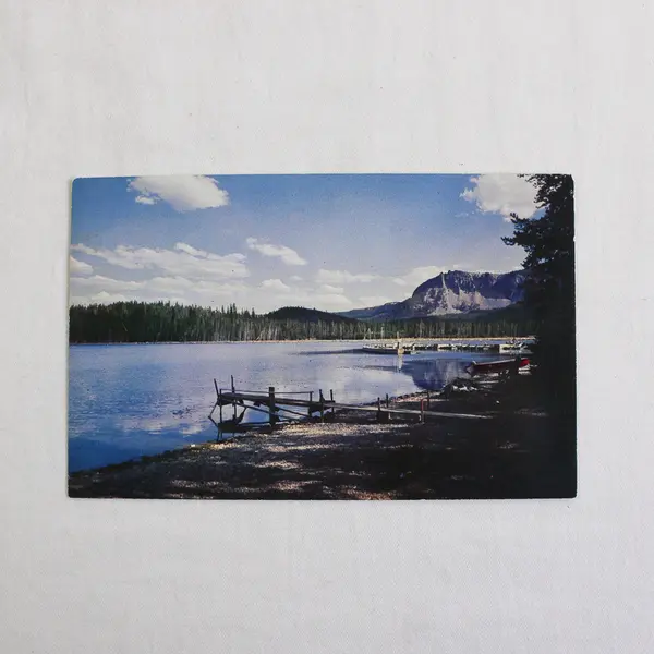 Paulina Lake Paulina Peak Oregon ColorCard Postcard 1960s Hilt Hansen