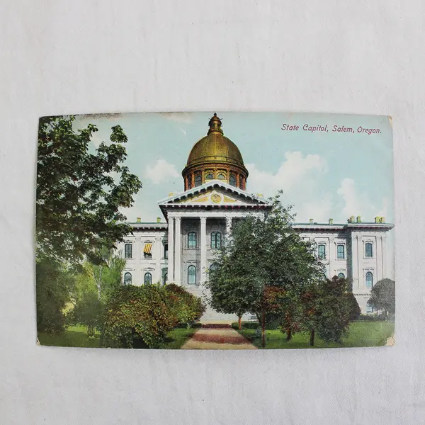 Lot Of 2 Salem Oregon State Capitol Color Litho Postcards 1910s
