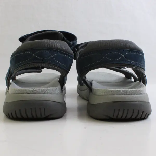 Dr. Scholl’s Women’s 9.5M Blue Leather and Fabric Adelle Sandals