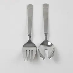 Lot of 2 Oneida Tiramisu Stainless  Solid Serving Fork & Pierced Serving Spoon