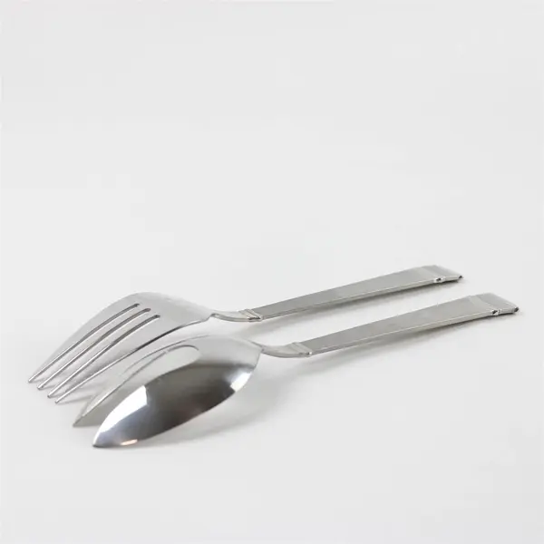 Lot of 2 Oneida Tiramisu Stainless  Solid Serving Fork & Pierced Serving Spoon