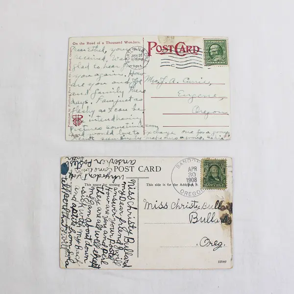 Lot Of 2 Oregon Scenic Color Litho Postcards Cascades 1911 Budd Springs 1908