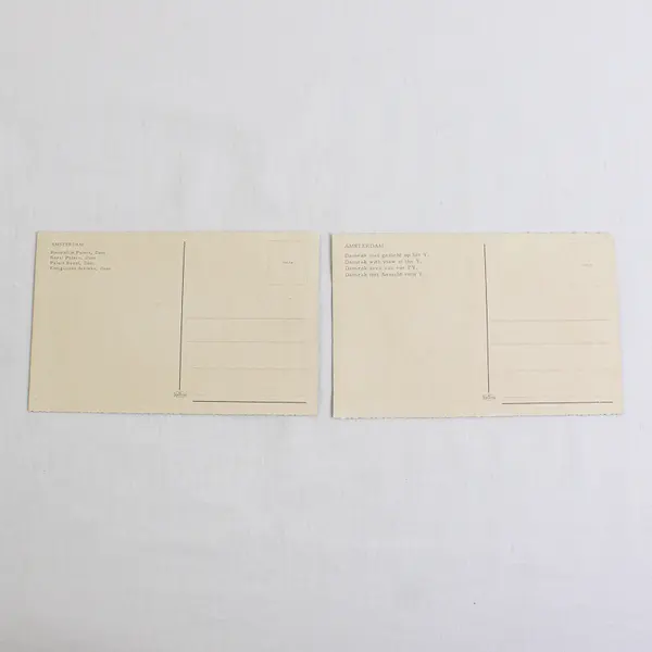 Lot Of 2 Amsterdam Color Postcards 1960s Royal Palace Damrak