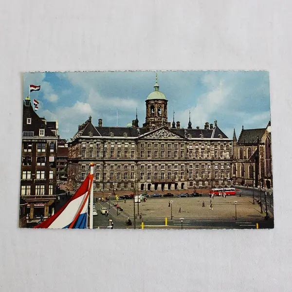Lot Of 2 Amsterdam Color Postcards 1960s Royal Palace Damrak