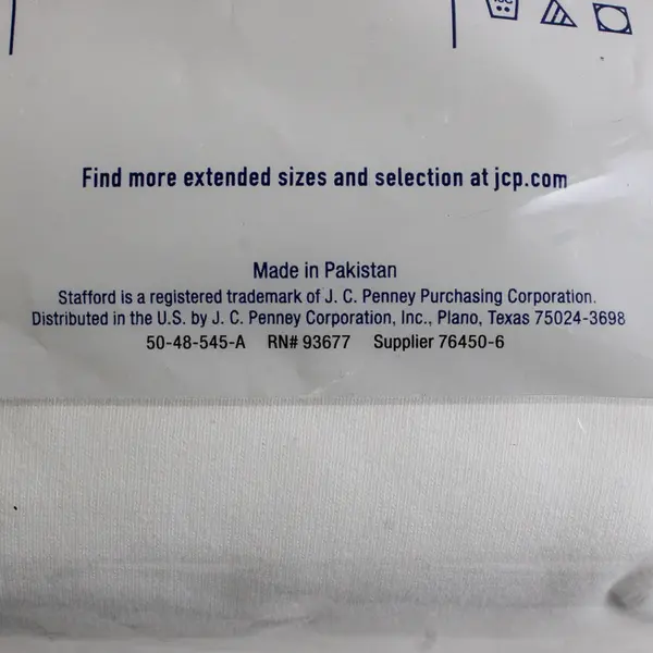 Stafford 4-Pack Men's XXL Heavy Weight White 100% Cotton Crew-Neck T-Shirt New