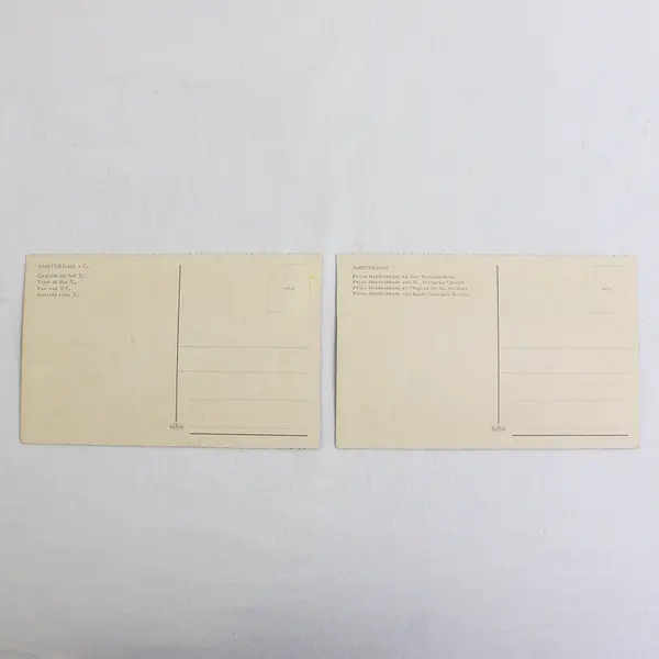 Lot Of 2 Amsterdam Color Postcards 1960s Prins Hendrikkade St Nicholas Church 