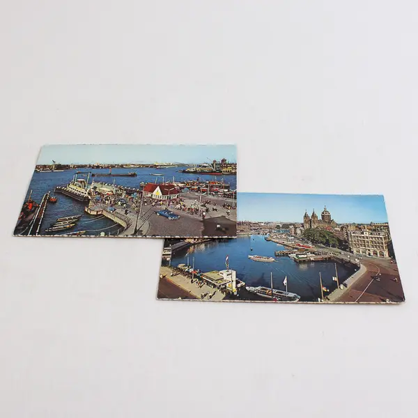 Lot Of 2 Amsterdam Color Postcards 1960s Prins Hendrikkade St Nicholas Church 