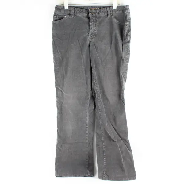 St. John's Bay Women's 12 Gray Corduroy Secretly Slender Boot Cut Pants
