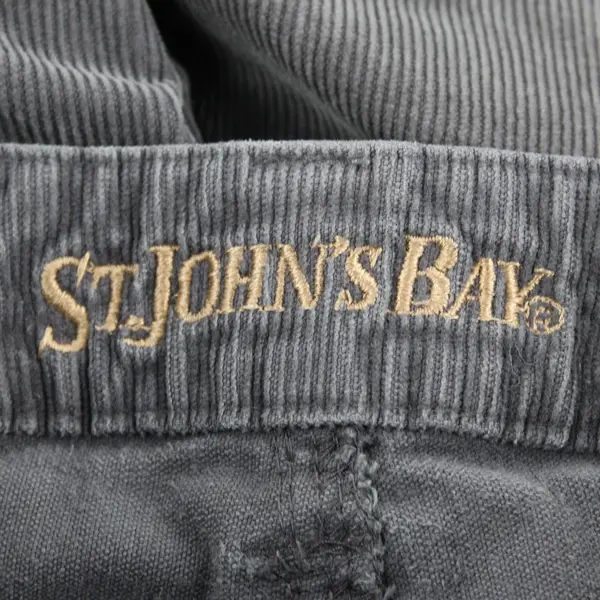 St. John's Bay Women's 12 Gray Corduroy Secretly Slender Boot Cut Pants