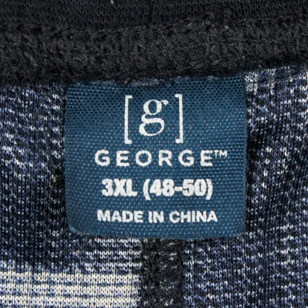 George Men's 3XL (48-50) Blue Stretch Plaid Pattern Jogger Style Sleep Pants