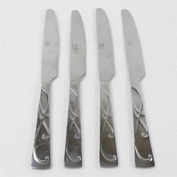 Set of 4 Mikasa Blossom Stainless "New French" Solid Knives