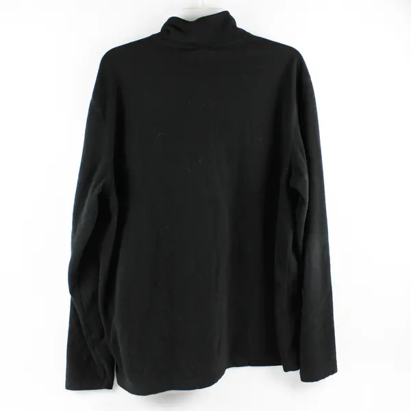 Eddie Bauer Men's L Tall Black Fleece 1/4 Zip Lightweight Fleece Pullover Jacket