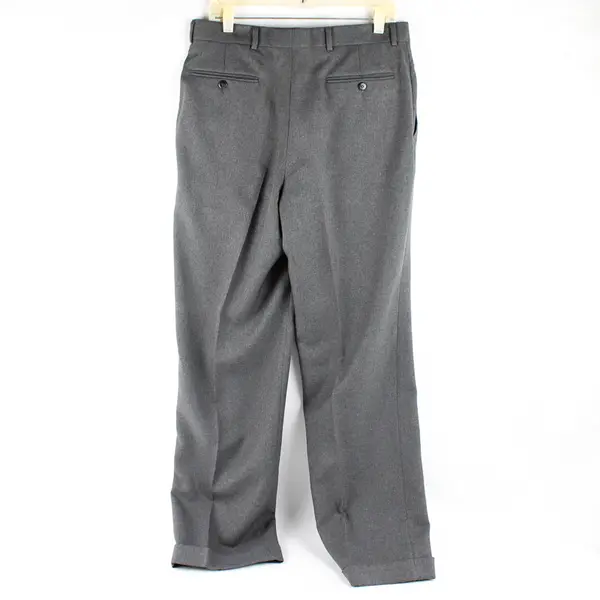 Newbridge Dark Gray Pleated Cuffed Dress Pants Men's Size 32