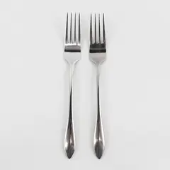 Lot of 2 Dansk Altissimo Stainless Flatware Salad Forks 7" Long Good