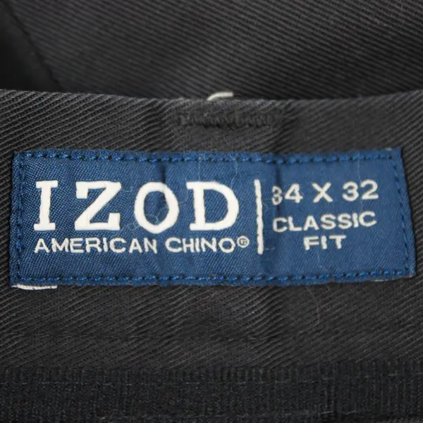 Izod Charcoal Gray Pleated Cuffed Classic Fit Dress Pants Men's 34 x 32