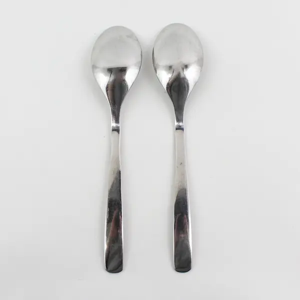 Lot of 2 Cuisinart Flatware Avon Pattern 18/10 SS Oval Soup Spoons 7.5" Rare