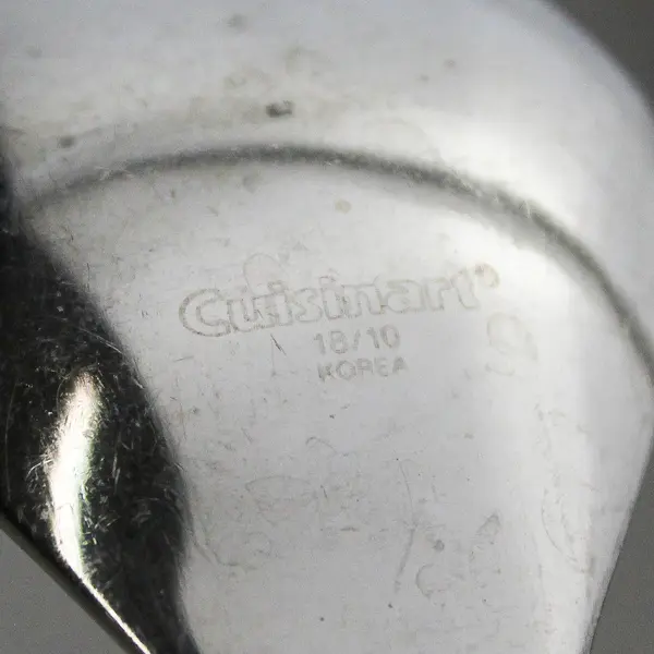 Lot of 2 Cuisinart Flatware Avon Pattern 18/10 SS Oval Soup Spoons 7.5" Rare