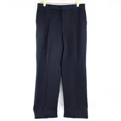 Navy Blue Pleated Straight-Leg Dress Pants Men's 32 x 30