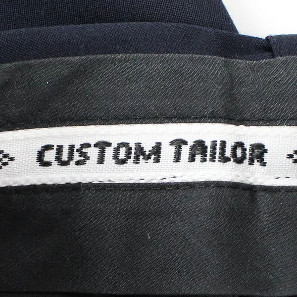 Navy Blue Pleated Straight-Leg Dress Pants Men's 32 x 30