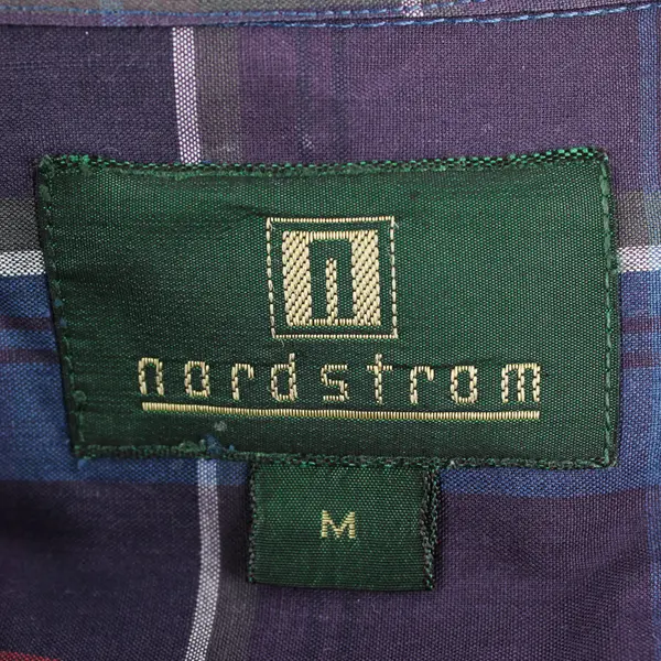 Nordstrom Purple Blue and Red Plaid Long-Sleeved Button-Down Men's Medium