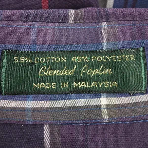 Nordstrom Purple Blue and Red Plaid Long-Sleeved Button-Down Men's Medium