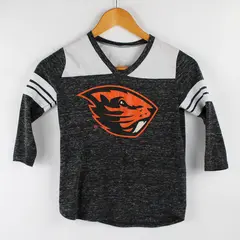 Boxercraft OSU Beavers 3/4-Sleeve V-Neck Graphic T-Shirt Youth Large