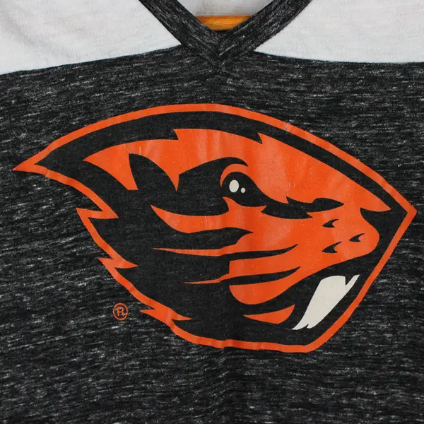 Boxercraft OSU Beavers 3/4-Sleeve V-Neck Graphic T-Shirt Youth Large