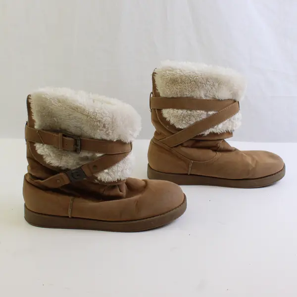 G By Guess Tan Faux Suede W/ Faux Fur Lined Boots About Women's Size 6.5