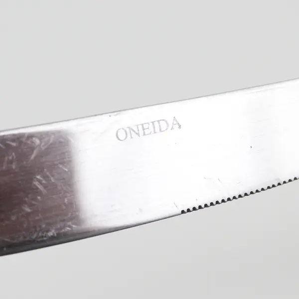 Lot of 2 Oneida Silver Memoir Pattern 18/10 Stainless Dinner Knives 9" Rare HTF