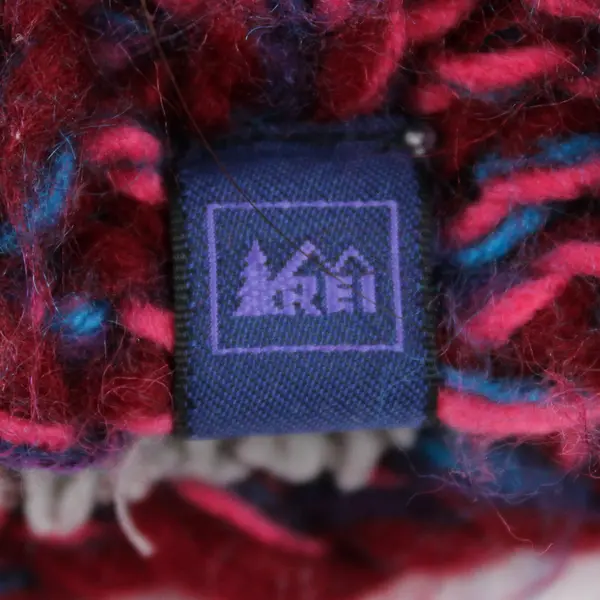 REI Pink Purple and Blue Knit Pom Hat Girls' Size 4Y-7Y