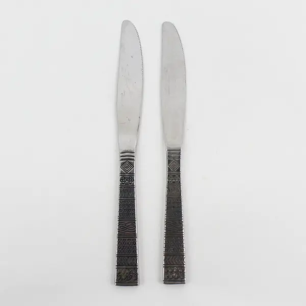 Lot of 2 Cambridge Silver Cordoba Pattern Stainless Dinner Knives 8.5" Good