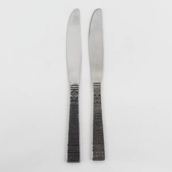 Lot of 2 Cambridge Silver Cordoba Pattern Stainless Dinner Knives 8.5" Good