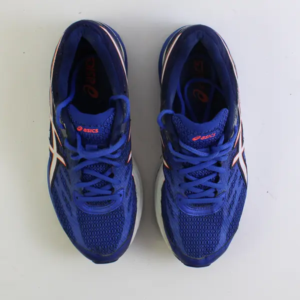 ASICS Dark Blue/Orange/White Gel-Flux 4 Trail Running Shoes Women's Size 7.5