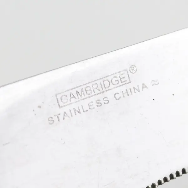 Lot of 2 Cambridge Silver Reveal Pattern Stainless Dinner Knife Soup Spoon HTF