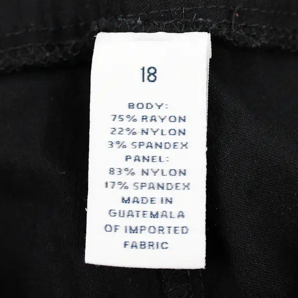 Charter Club Black Straight-Leg Pull-On Pants Women's Size 18