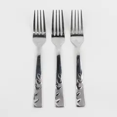Lot Of 3 Cambridge Silver Blossom Sand Pattern 18/0 SS Salad Forks 6.75" Good
