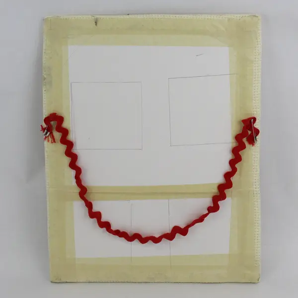 1984 Let Us Be Truly Thankful Needlepoint Mounted  On Cardboard Signed 16" x12"