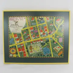 Amos 'n' Andy 1935 Eagle Eye view Map of Weber City Street by Pepsodent Co.