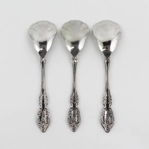 Lot of 3 Oneida Silver Renoir-Pembrooke Stainless Sugar Spoons 6" Good Rare HTF